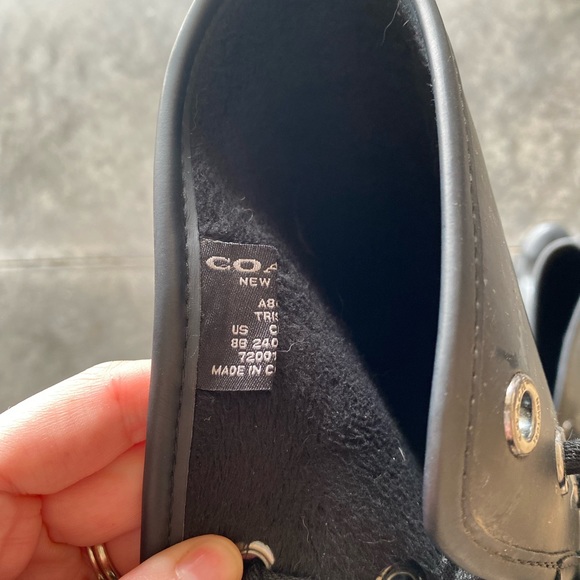 Coach Tristee Signature Matte Black Rainboots size 8 - Picture 5 of 5